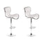 Artiss 2x Bar Stools Gas Lift White Leather Seat