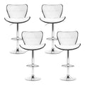 Artiss 4x Bar Stools Gas Lift Leather White Seat