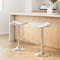Artiss 2x Bar Stools Leather Gas Lift White Chair