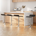 Artiss 4x Bar Stools Adjustable Gas Lift Black Chairs