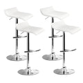 Artiss 4x Bar Stools White Adjustable Gas Lift Swivel Chairs