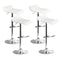 Artiss 4x Bar Stools White Adjustable Gas Lift Swivel Chairs