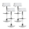 Artiss 4x Bar Stools White Adjustable Gas Lift Swivel Chairs
