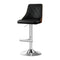 Artiss Bar Stool Swivel Adjustable Leather Black Bentwood