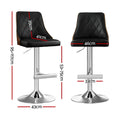 Artiss Bar Stool Swivel Adjustable Leather Black Bentwood