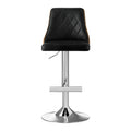 Artiss Bar Stool Swivel Adjustable Leather Black Bentwood