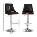 Artiss Bar Stool 4X Swivel Adjustable Kitchen Counter Leather Black