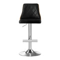 Artiss Bar Stool 4X Swivel Adjustable Kitchen Counter Leather Black