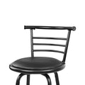 Artiss 2x Swivel Bar Stools Padded Leather Metal