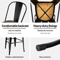 Artiss Metal Bar Stools Wooden Seat Retro x4