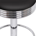 Artiss Bar Stools x4 Leather Padded Gas Lift Silver