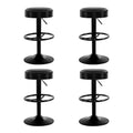 Artiss 4x Bar Stools Leather Padded Gas Lift Black