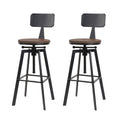 Artiss Bar Stools x2 Vintage Metal Kitchen Counter Chairs