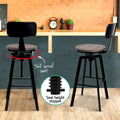 Artiss 3x Bar Stool Swivel Industrial Counter Barstools 63-79cm Seat Height Adjustable Metal Legs