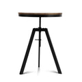 Artiss Bar Table 67-86cm Height Adjustable Round Brown