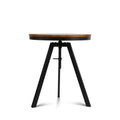 Artiss Bar Table 67-86cm Height Adjustable Round Brown