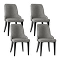 Artiss Dining Chairs Set of 4 Grey Linen Fabric
