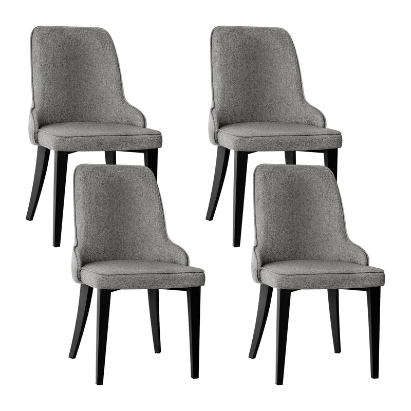Artiss Dining Chairs Set of 4 Grey Linen Fabric