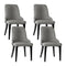 Artiss Dining Chairs Set of 4 Grey Linen Fabric