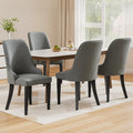 Artiss Dining Chairs Set of 4 Grey Linen Fabric
