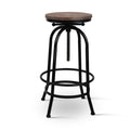 Artiss Adjustable Bar Stools Wood Chairs Set
