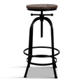 Artiss Adjustable Bar Stools Wood Chairs Set