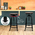 Artiss Adjustable Bar Stools Wood Chairs Set