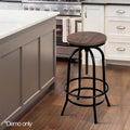 Artiss Adjustable Bar Stools Wood Chairs Set