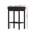 Artiss Metal Bar Stools PU Seat Dining Counter Chairs 2x