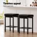 Artiss Metal Bar Stools PU Seat Dining Counter Chairs 2x