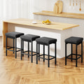 Artiss Metal Bar Stools PU Seat 4 Pack Dining Counter Chairs