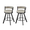Artiss Bar Stools Set of 2 Swivel Counter Height Beige Leather