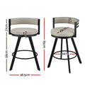 Artiss Bar Stools Set of 2 Swivel Counter Height Beige Leather
