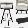 Artiss Bar Stools Set of 2 Swivel Counter Height Beige Leather