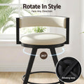 Artiss Bar Stools Set of 2 Swivel Counter Height Beige Leather