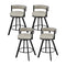 Artiss Bar Stool Set 4 Swivel Counter Kitchen Chair Beige Leather Metal