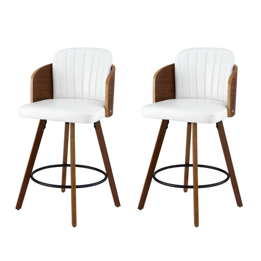 Artiss Bar Stool 58cm Swivel Wooden Kitchen Counter Chair