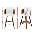 Artiss Bar Stool 58cm Swivel Wooden Kitchen Counter Chair
