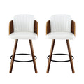 Artiss Bar Stool 58cm Swivel Wooden Kitchen Counter Chair