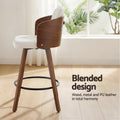 Artiss Bar Stool 58cm Swivel Wooden Kitchen Counter Chair