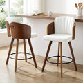 Artiss Bar Stool 58cm Swivel Wooden Kitchen Counter Chair