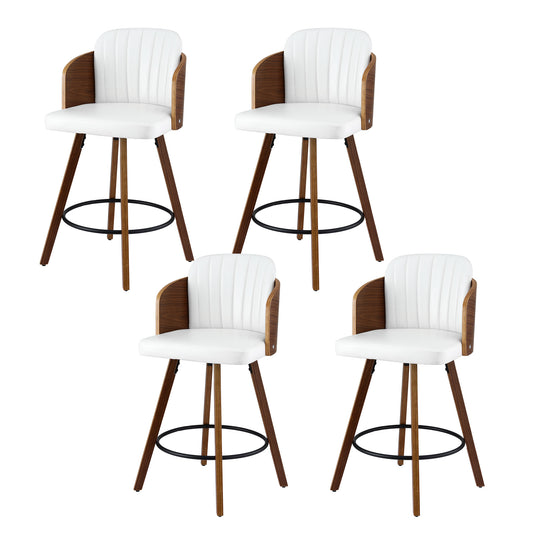 Artiss Wooden Swivel Bar Stool 58cm Kitchen Counter Height Chair