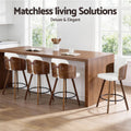 Artiss Wooden Swivel Bar Stool 58cm Kitchen Counter Height Chair
