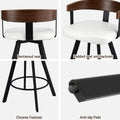 Artiss Bar Stools x4 Swivel White PU Metal Legs Counter Kitchen