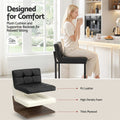 Artiss Bar Stools Set of 4 PU Leather Counter Chairs 65cm Seat Height with Low Back Black