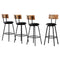 Artiss 4x Industrial Bar Stools Upholstered Counter Chairs Steel