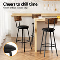 Artiss 4x Industrial Bar Stools Upholstered Counter Chairs Steel