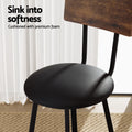 Artiss 4x Industrial Bar Stools Upholstered Counter Chairs Steel