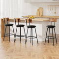 Artiss 4x Industrial Bar Stools Upholstered Counter Chairs Steel