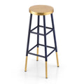Artiss Bar Stools Metal Gold Navy Pair